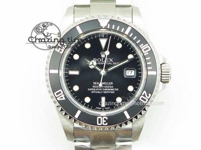 0112 DayDate 40mm BP-Maker 228206 SS Ice Blue Stick Dial (Smooth Bezel) On SS Bracelet ETA FreshLook 3913